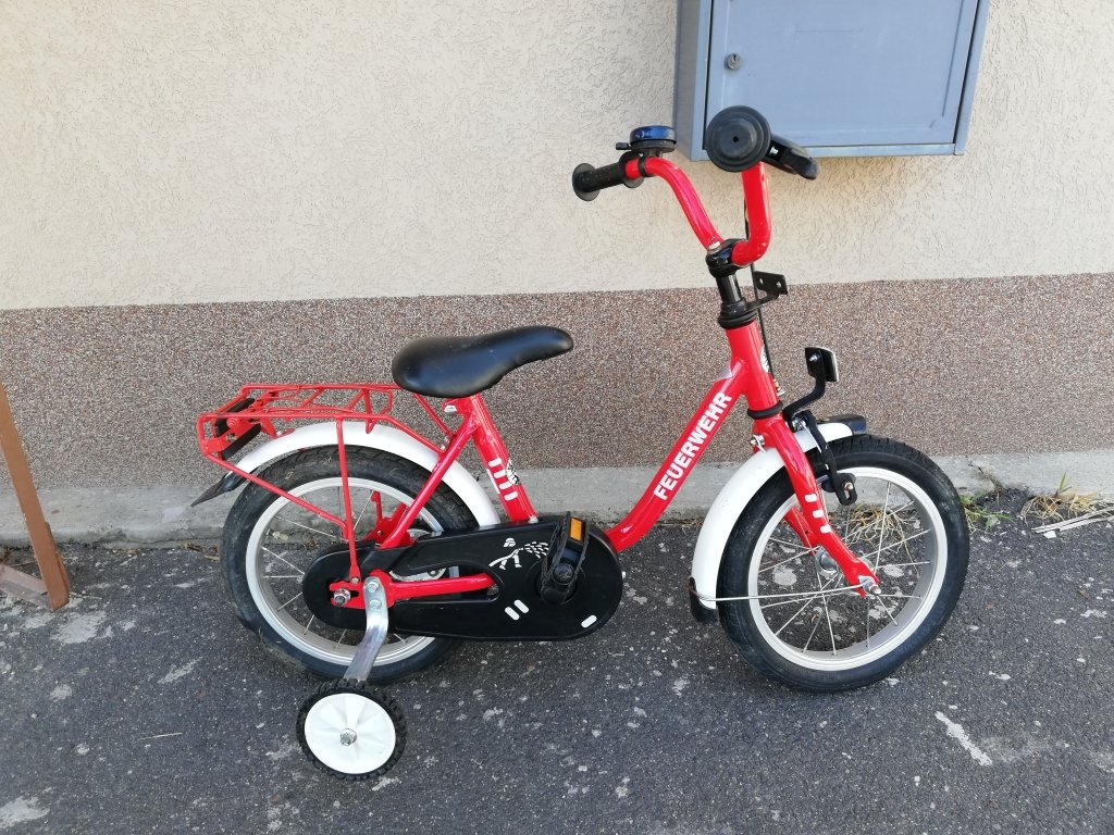 Újszerű FEUERWEHR 14″ kontrafékes gyerek kerékpár!